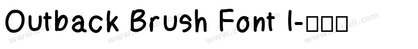 Outback Brush Font I字体转换